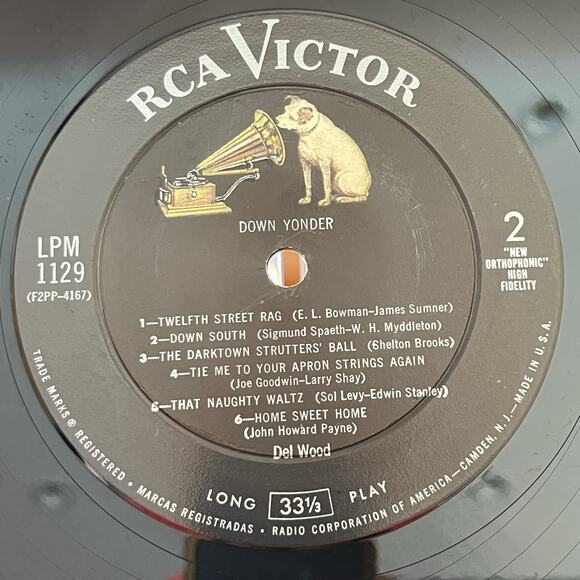 Del Wood Down Yonder Vinyl LP 1955 RCA Victor LPM-1129 - Picture 4 of 9